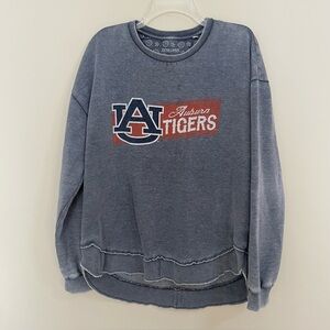 Auburn University Tigers Pressbox Gray Distressed Sweatshirt Men’s Size XL